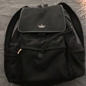 kate spade classic clay black nylon backpack